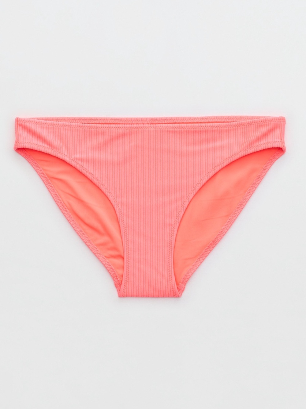 Aerie Shine Rib Full Coverage Bikini Bottom - Hot Pink